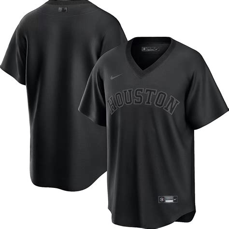 nike men's houston astros pitch black replica jersey|astros hats for men.